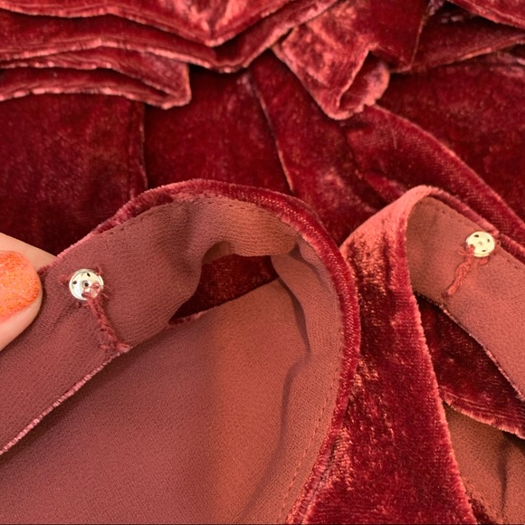 J CREW | Plum Velvet Versatile Spaghetti Strap Boho Tank Top - Picture 11 of 11